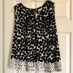 Black and white polka dot Calvin Klein top